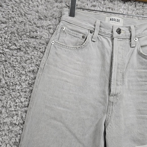 Agolde Jeans Womens 23 Gray Pieced 90s Pinch Waist Organic Cotton READ - Picture 4 of 16